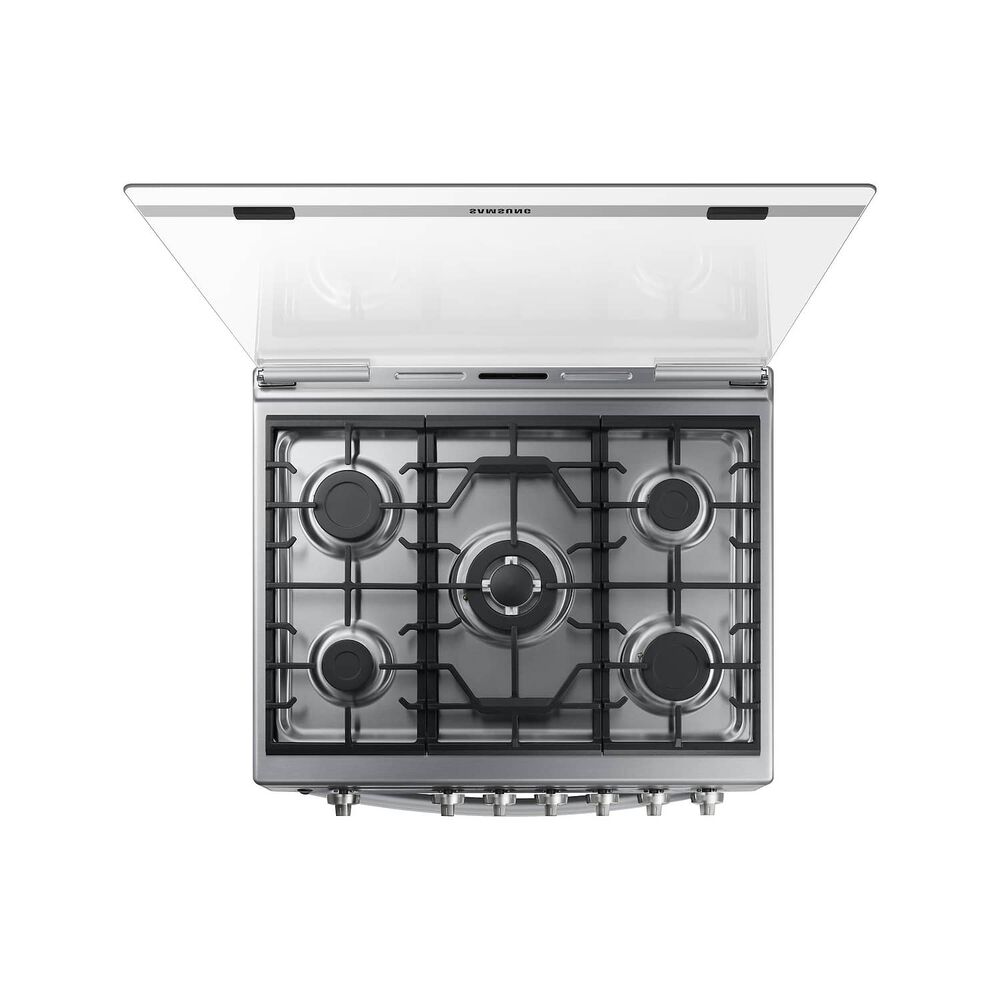 Samsung Cocina A Gas Con 5 Quemadores Con Quemador De Triple Potencia Color Silver Mirror image number 4.0